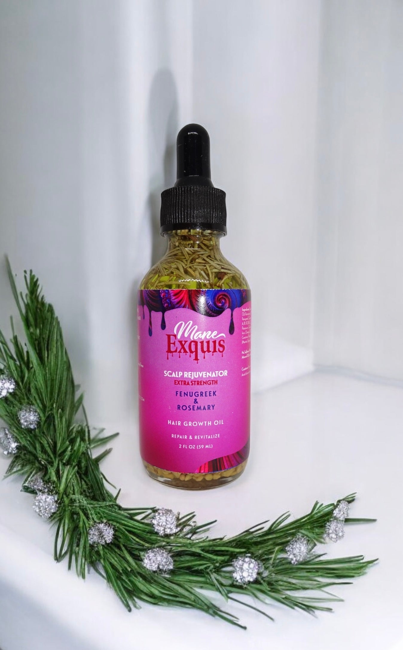 EXTRA STRENGTH FENUGREEK & ROSEMARY HERBAL HAIR GROWTH OIL